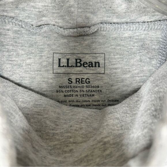 L.L.Bean Ultrasoft Sweats Funnelneck Pullover Gray Heather Cotton Sweatshirt S - Picture 3 of 6